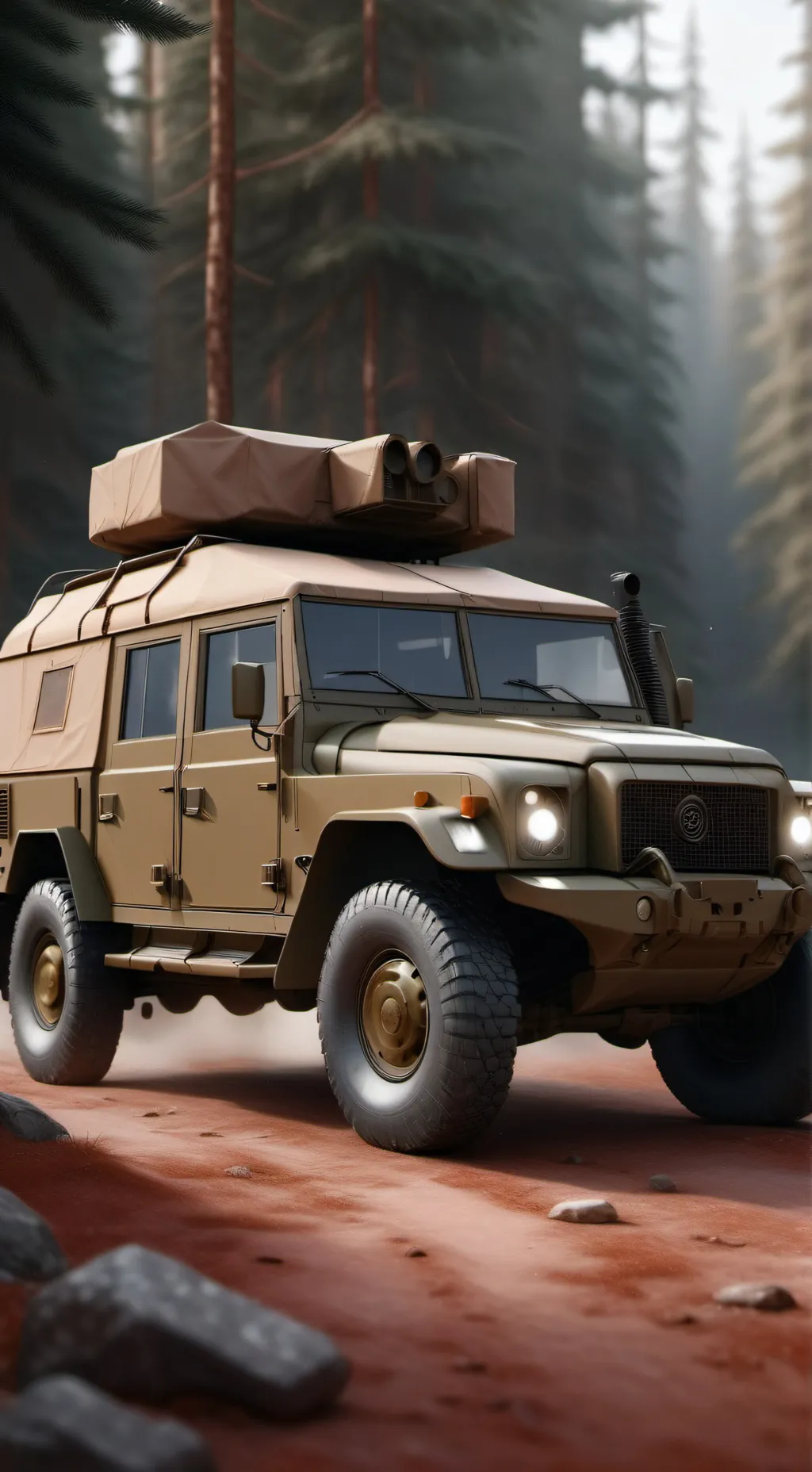 ai character: military vehicles  background