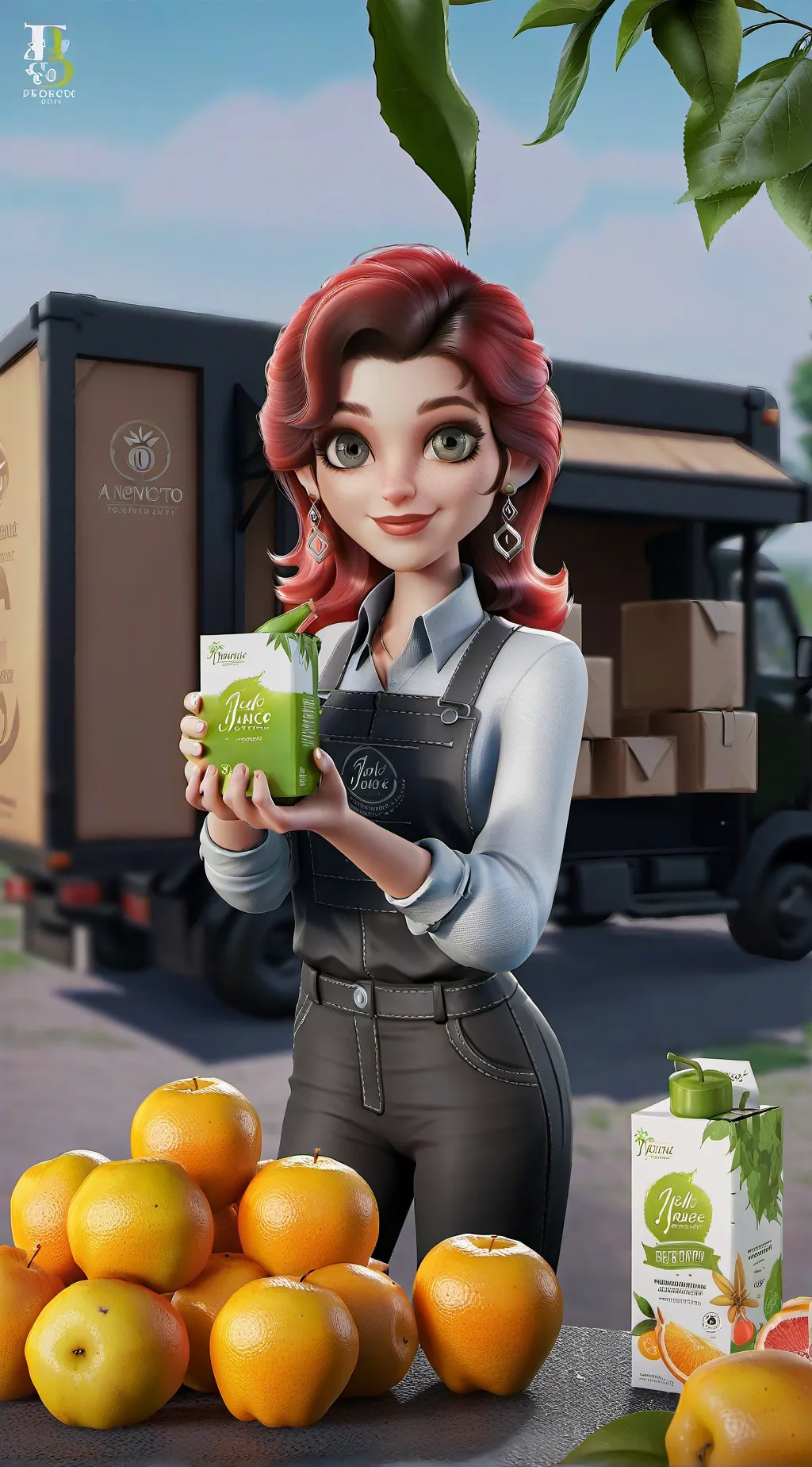 ai character: Organic Juice Tycoon background