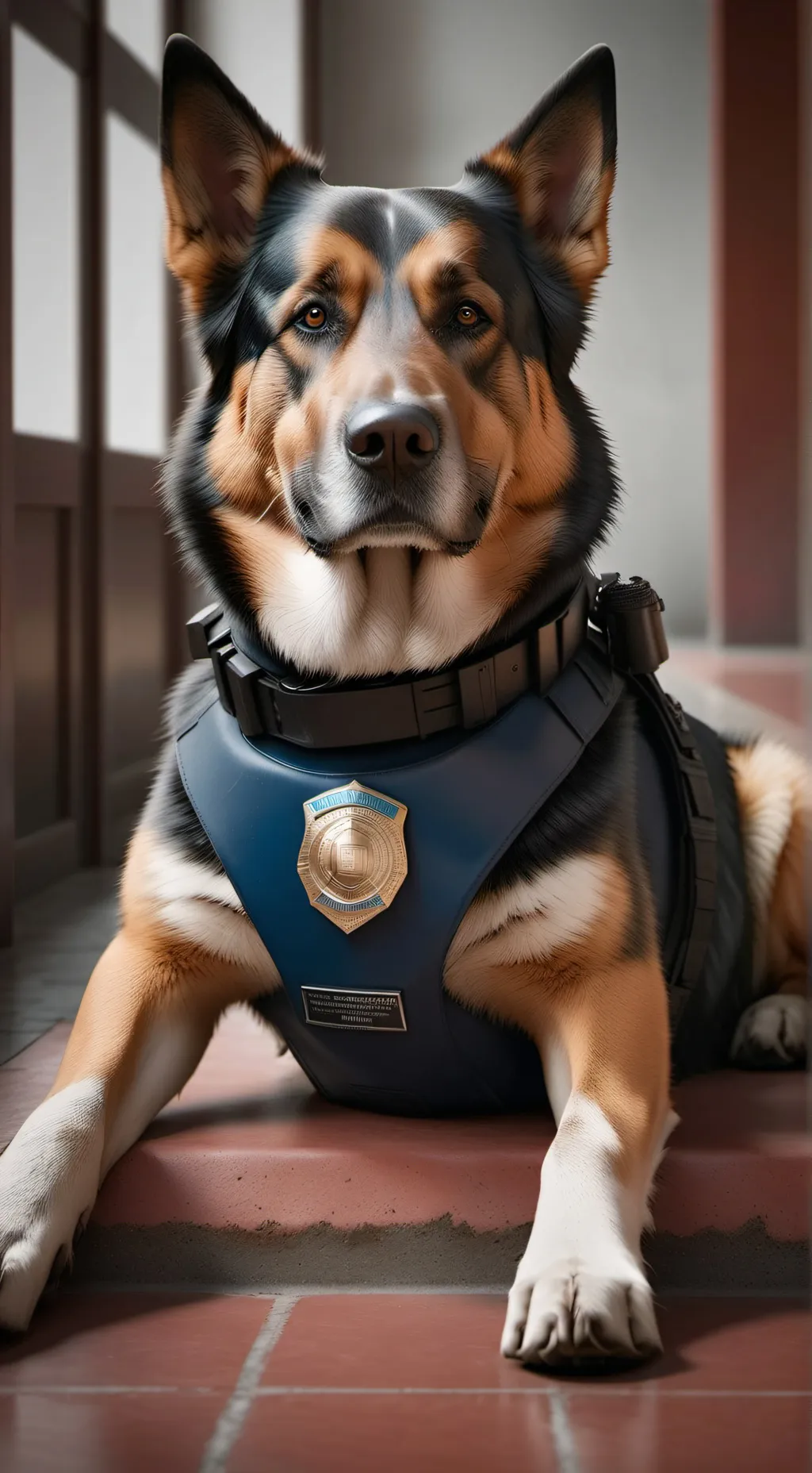 ai character: Perro Policial background