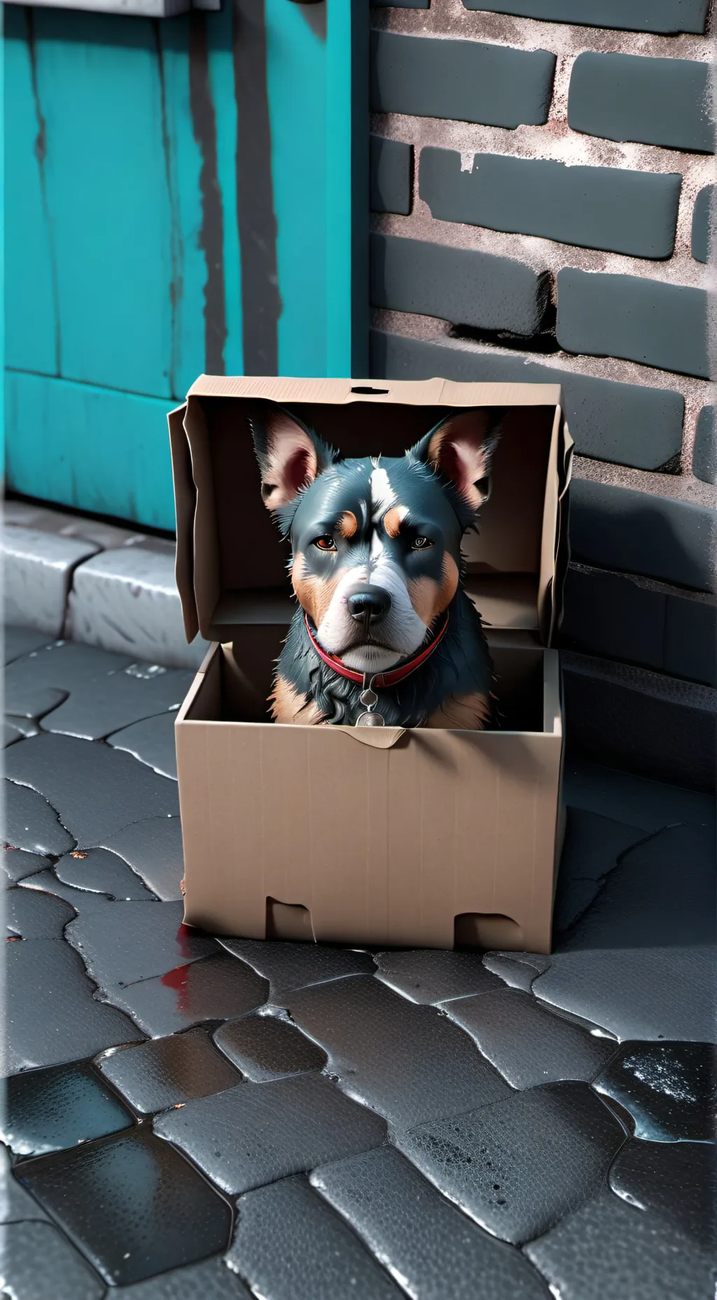 ai character: poor dog background