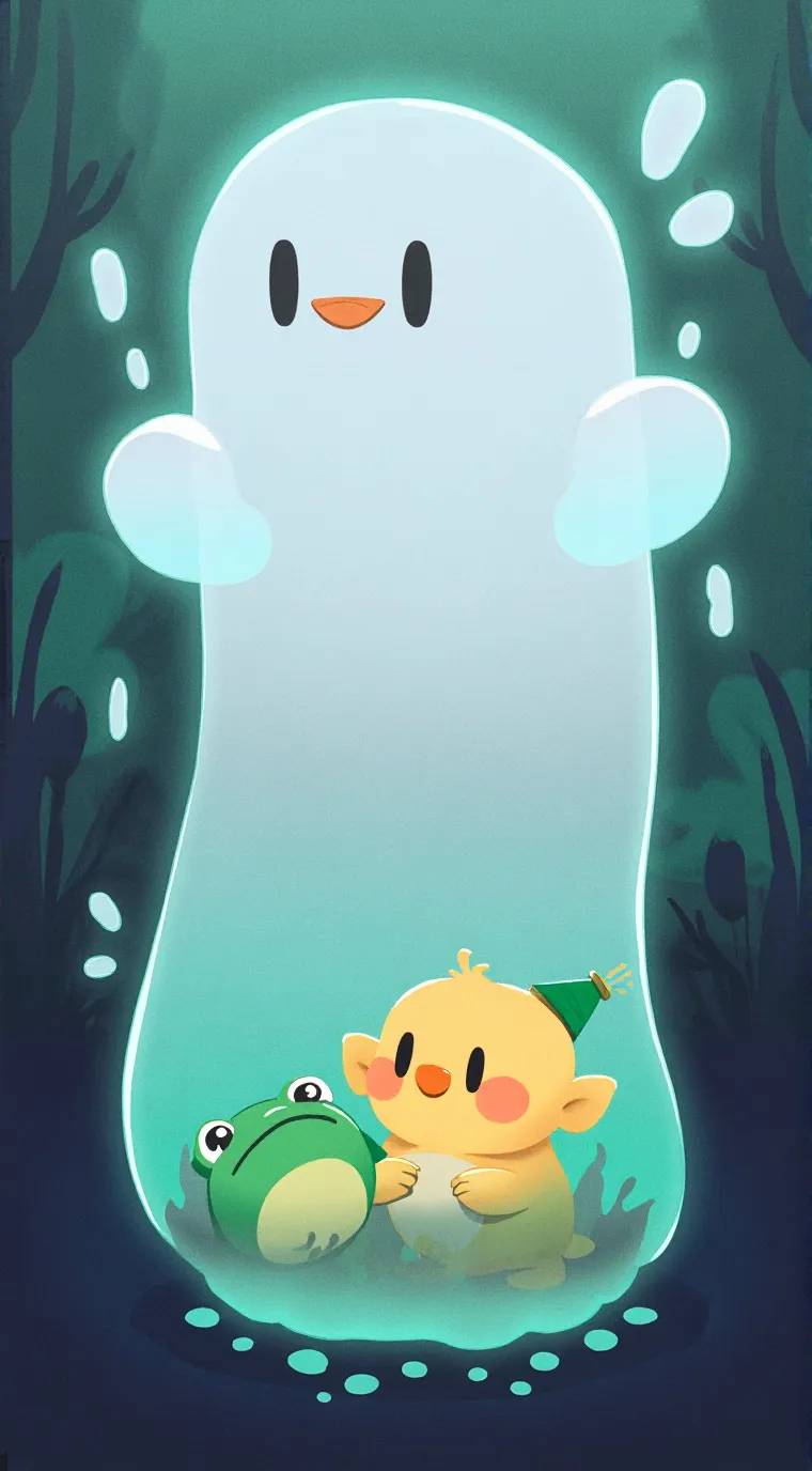 ai character: duck duck background