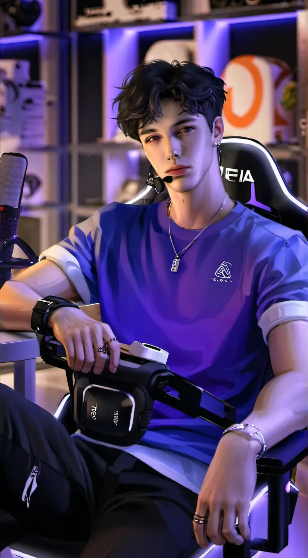 ai character: Leon background