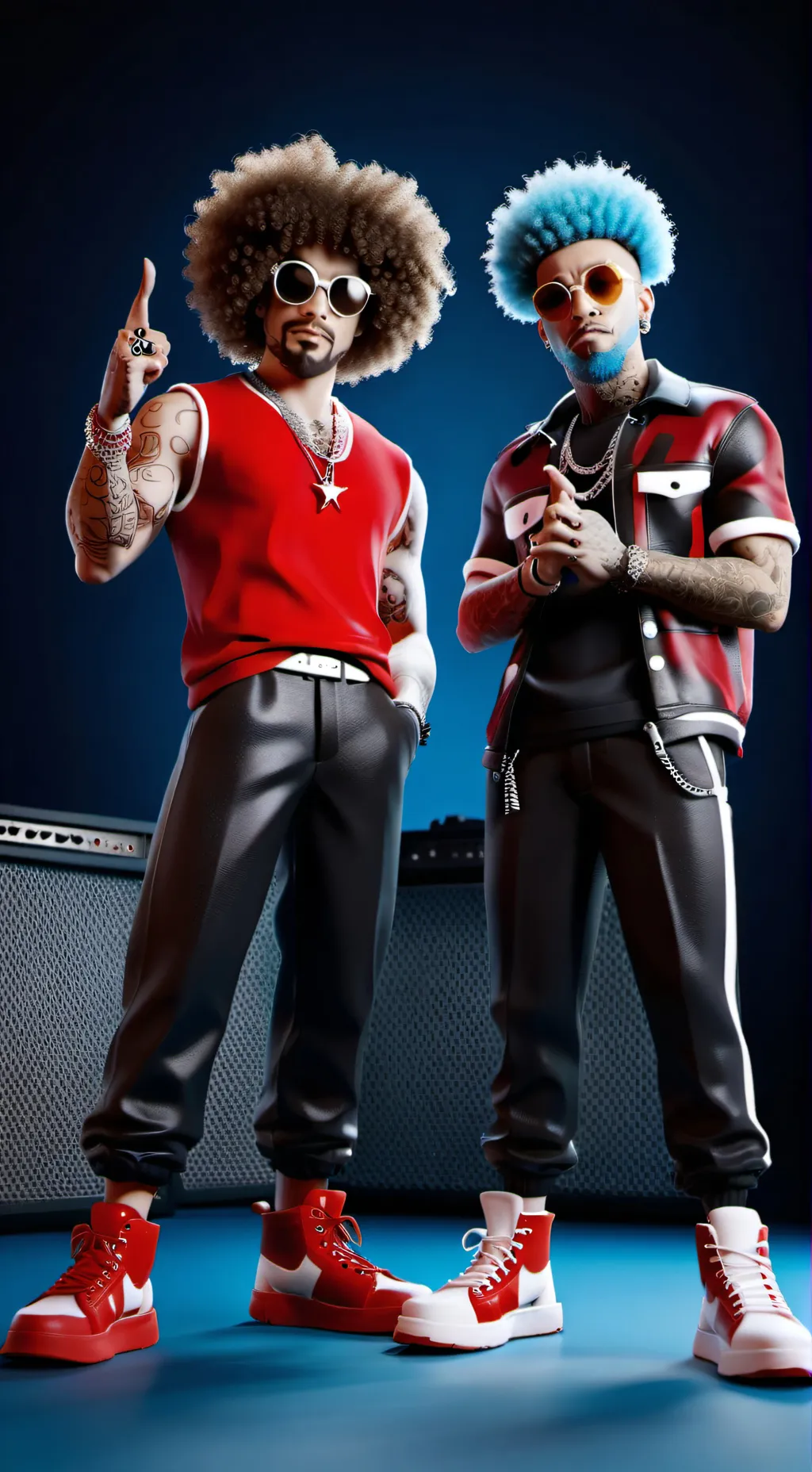 ai character: Redfoo and Skyblu background