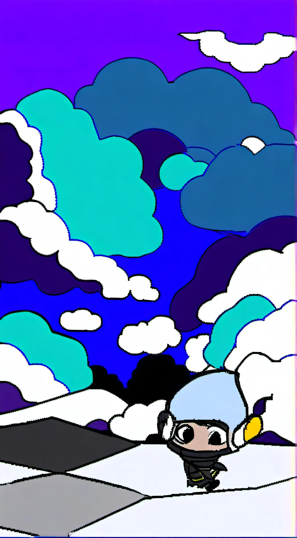 ai character: jevin x sky background