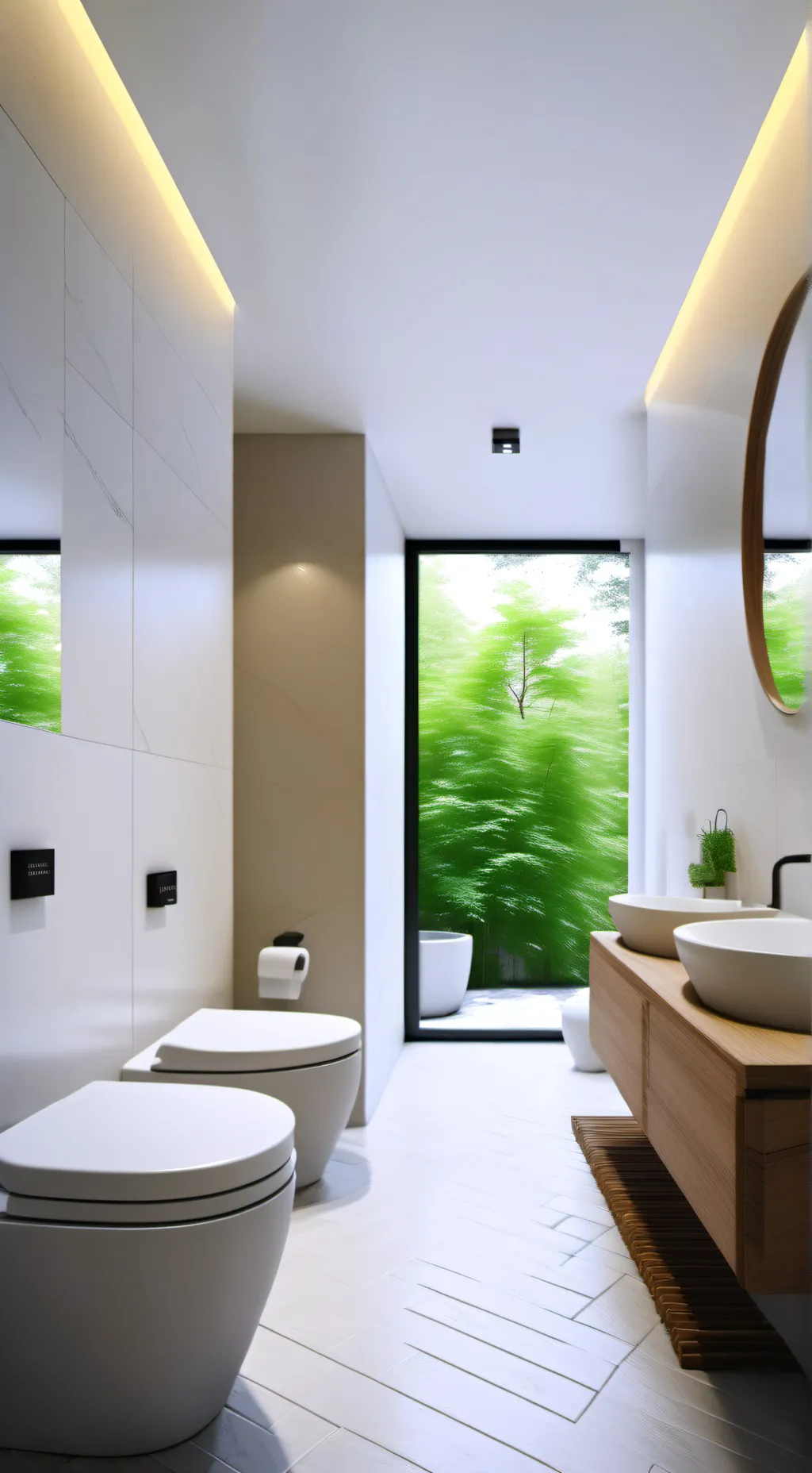 ai character: Girls restroom background