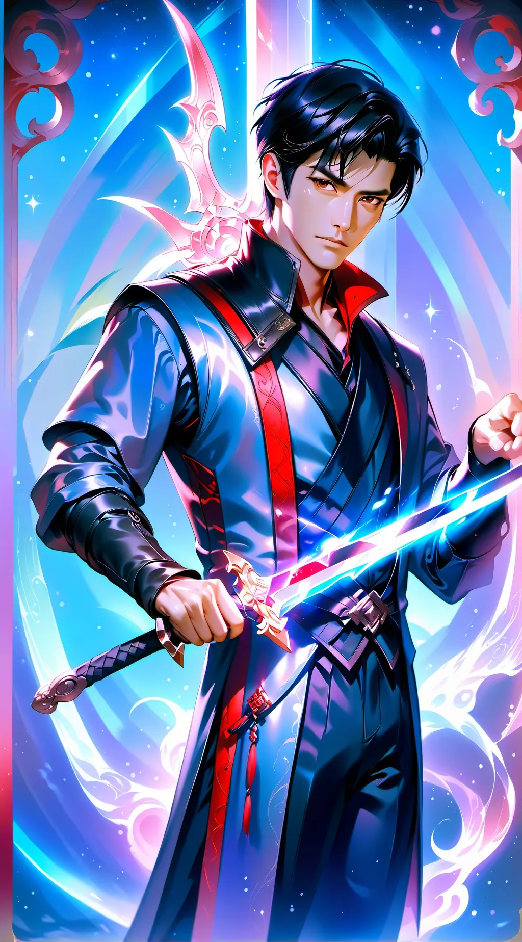 ai character: Grey background