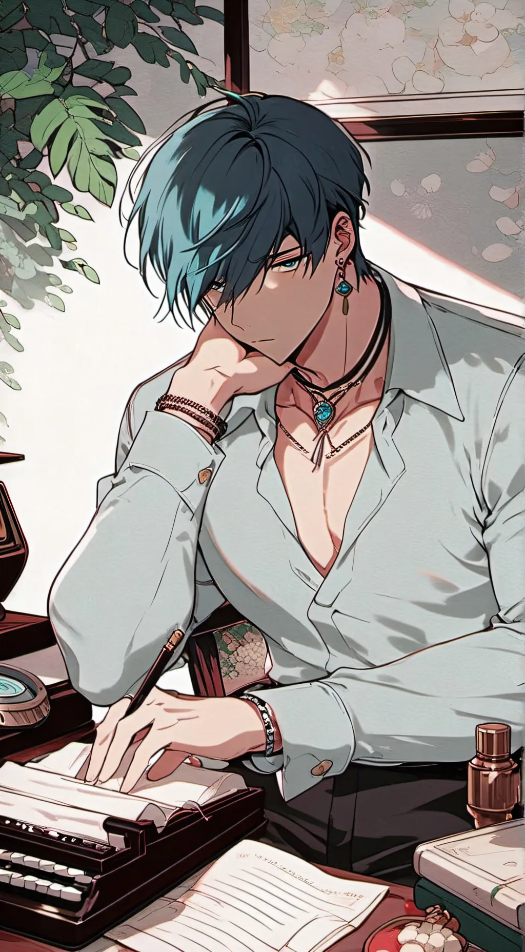 ai character: bakugo  background