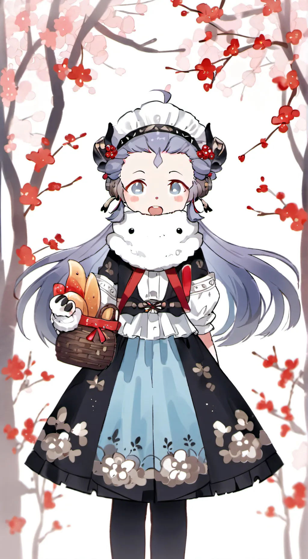 ai character: raspberry background