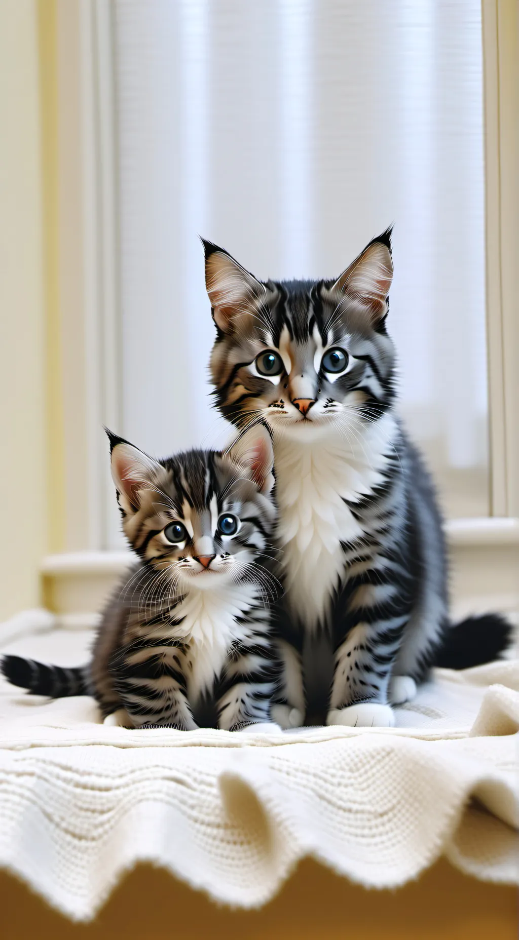 ai character: gatitos en techo background