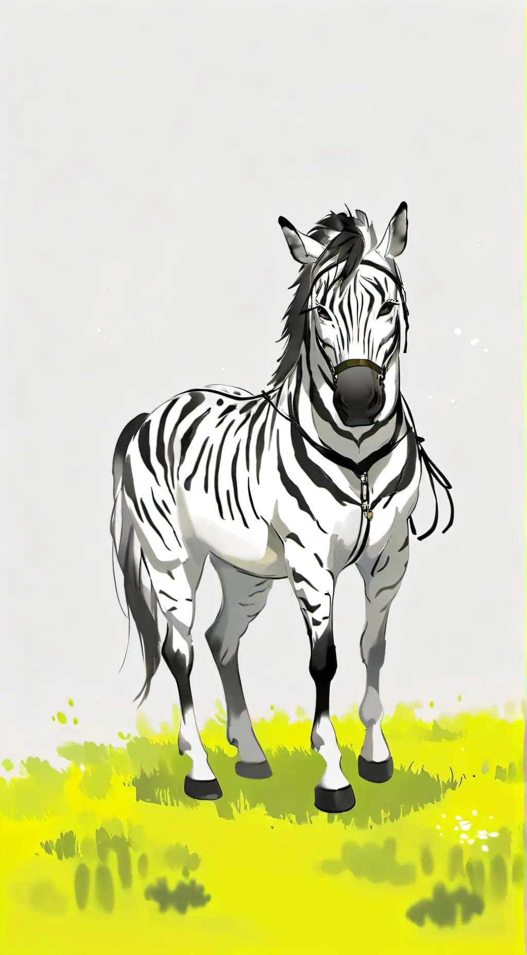 ai character: Wakker, a zebra background