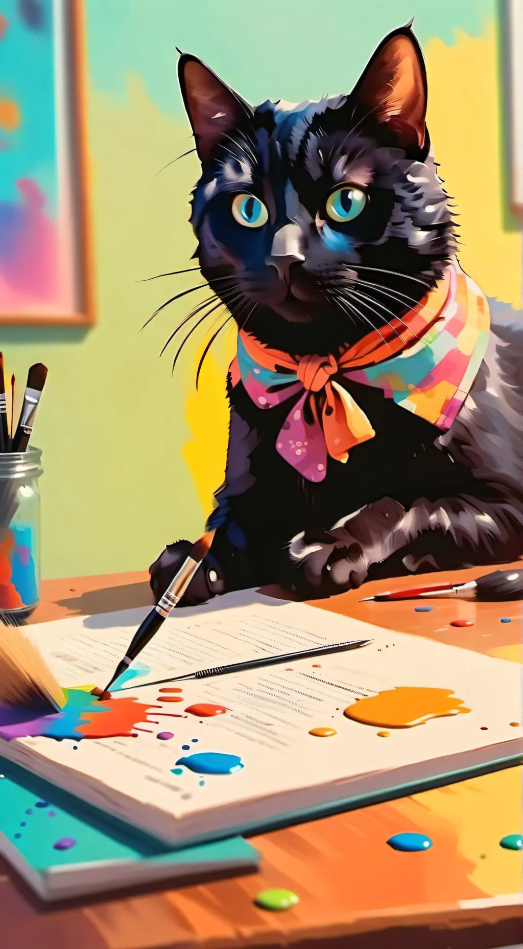 ai character: Inkblot background