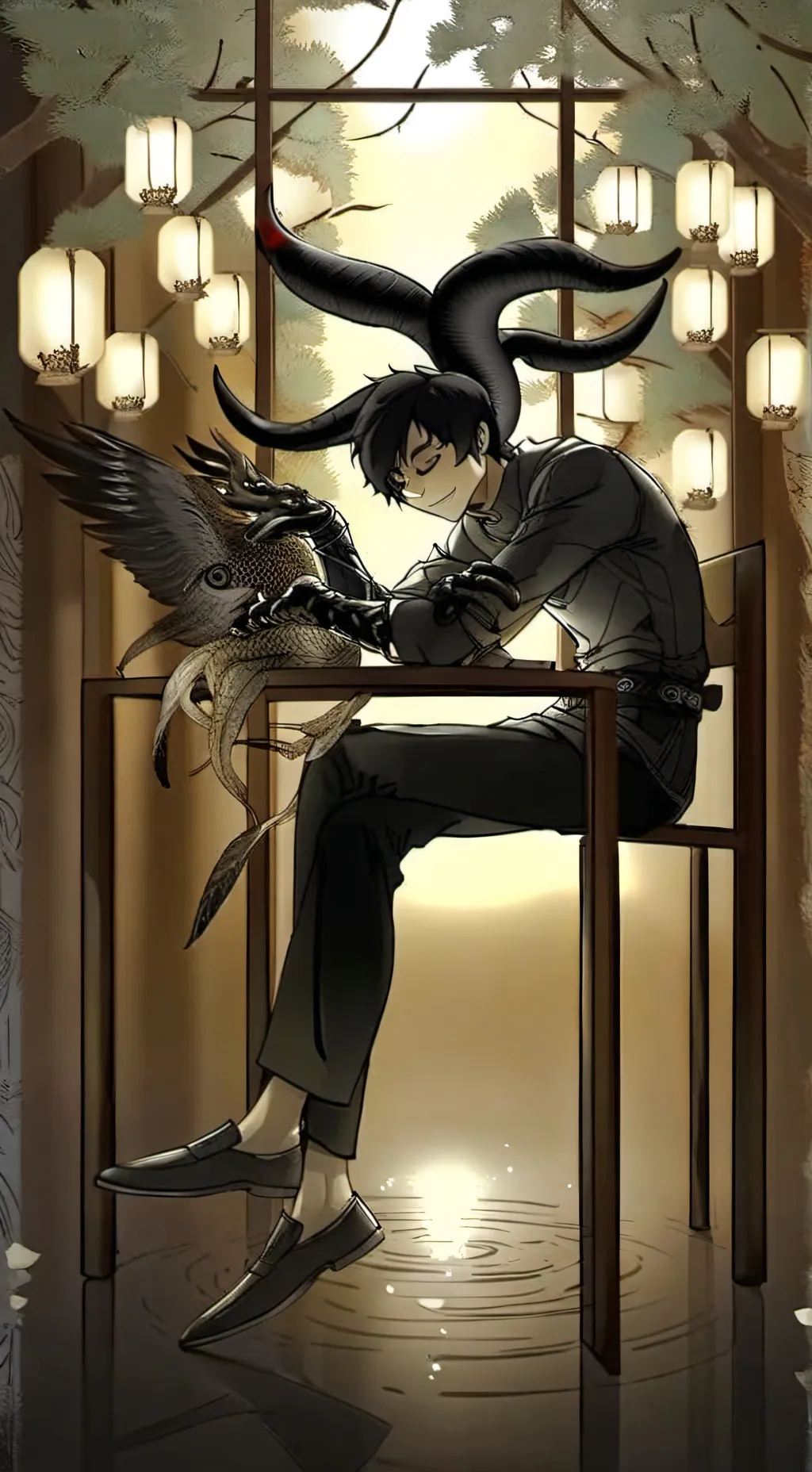 ai character: Бенди3 background