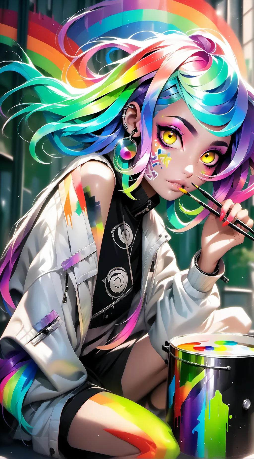 ai character: Vera Chroma background