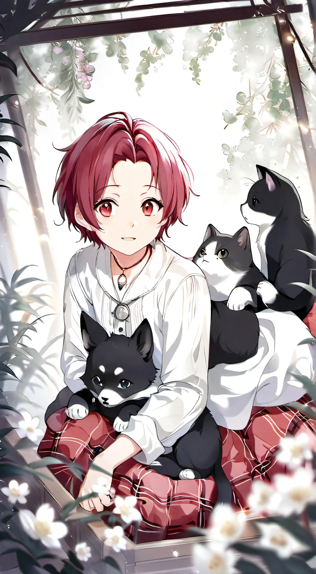 ai character: cat hybrid background