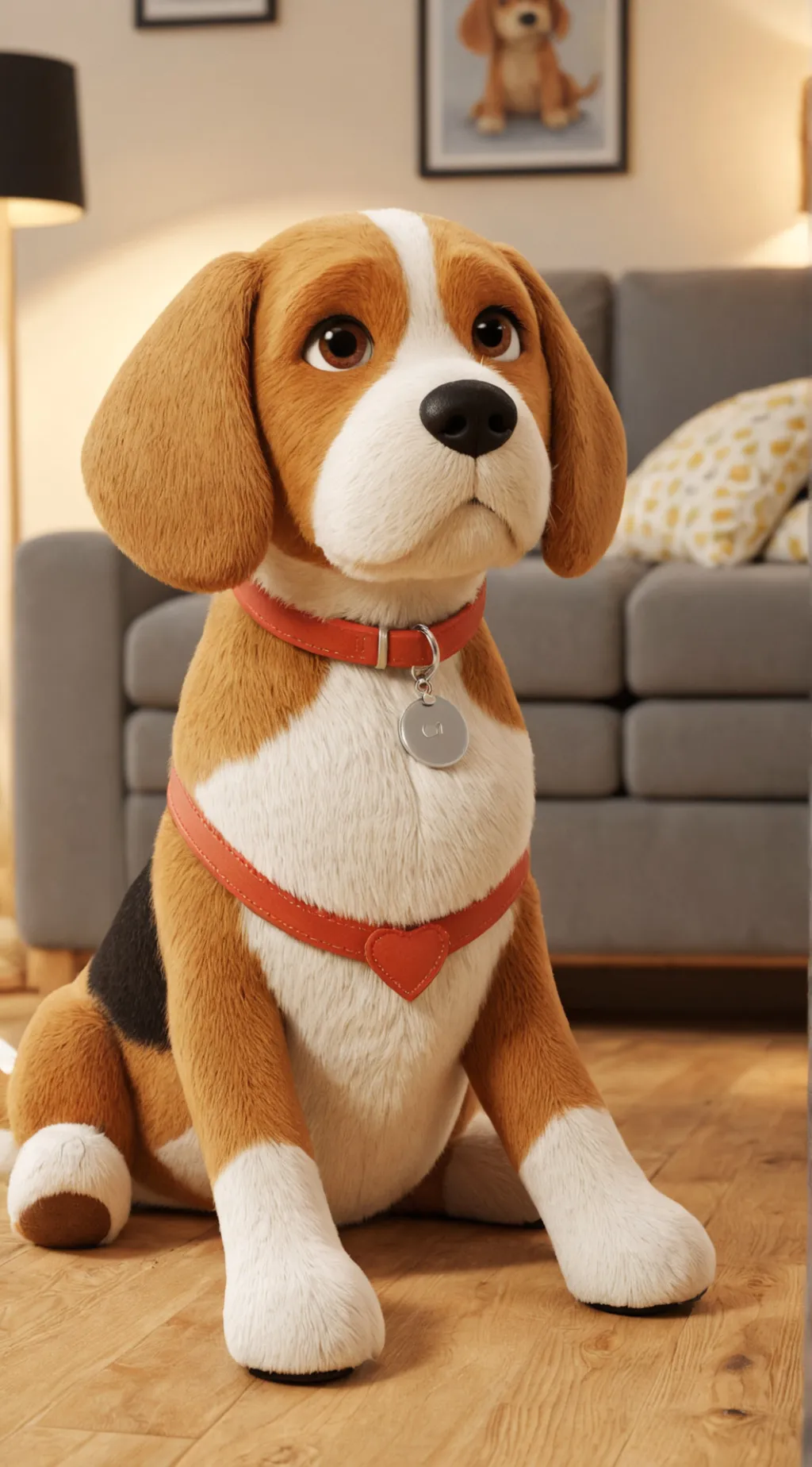 ai character: pregnant dog background