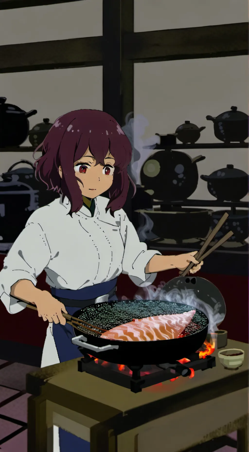 ai character: tanjiro fille  background