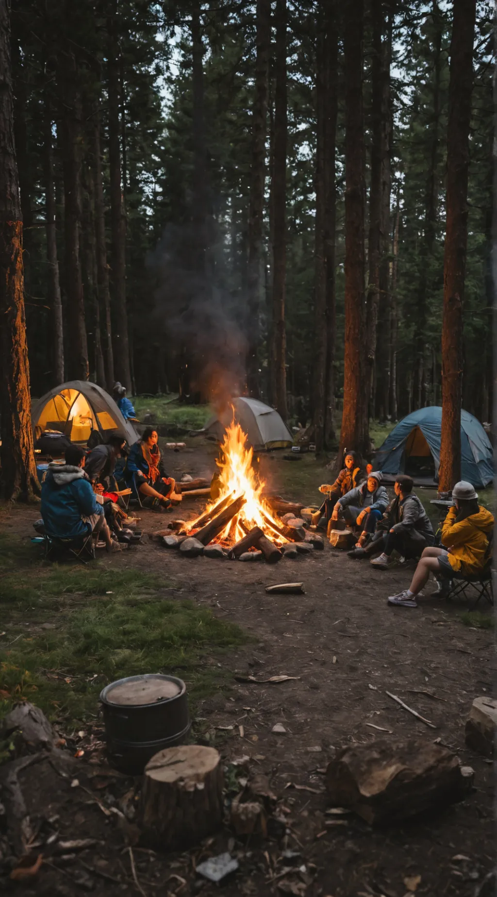 ai character: Hogwarts camping🏕️ background