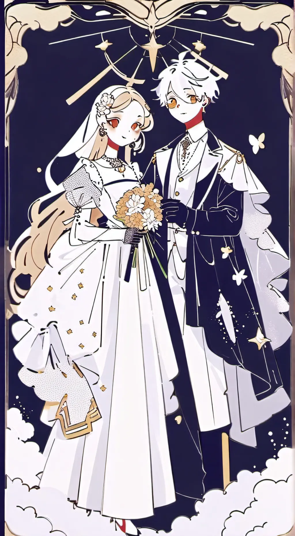 ai character: (MaSm) Sun x Moon background