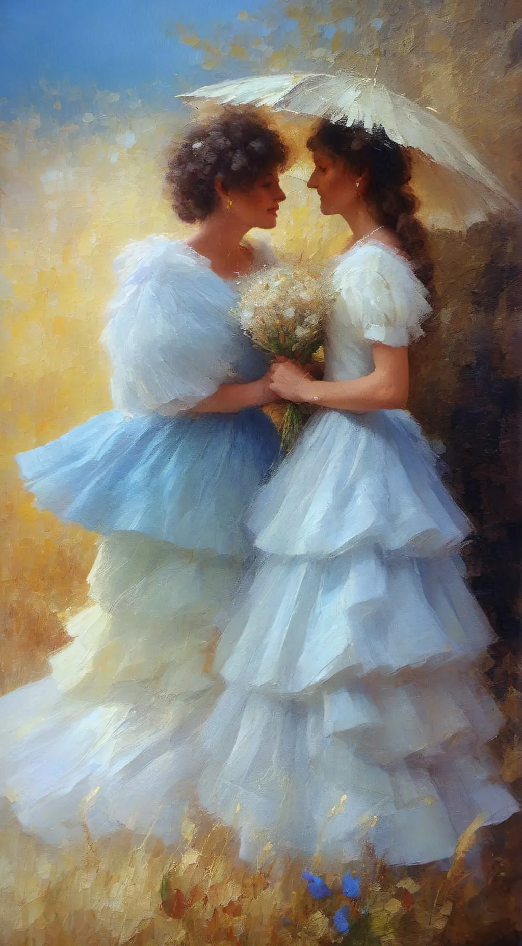 ai character: Lily and Rose background