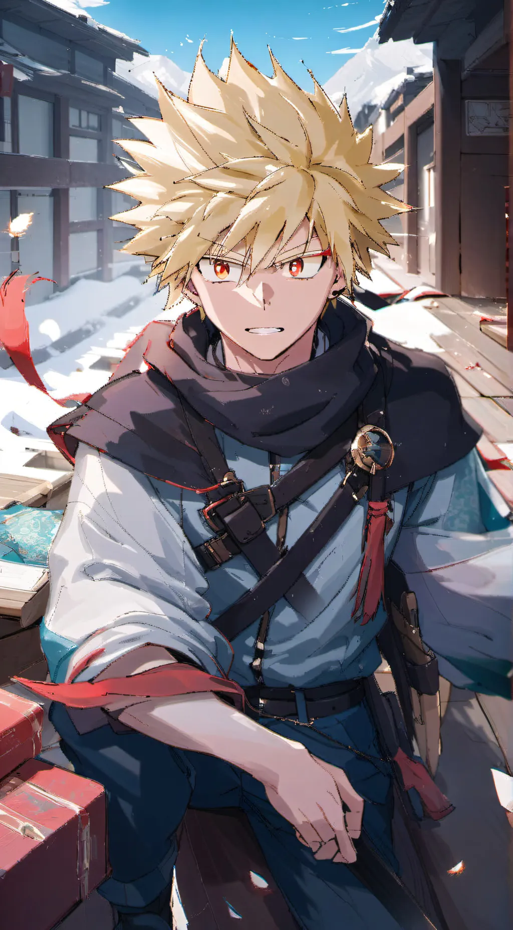 ai character: Bakugo mha background