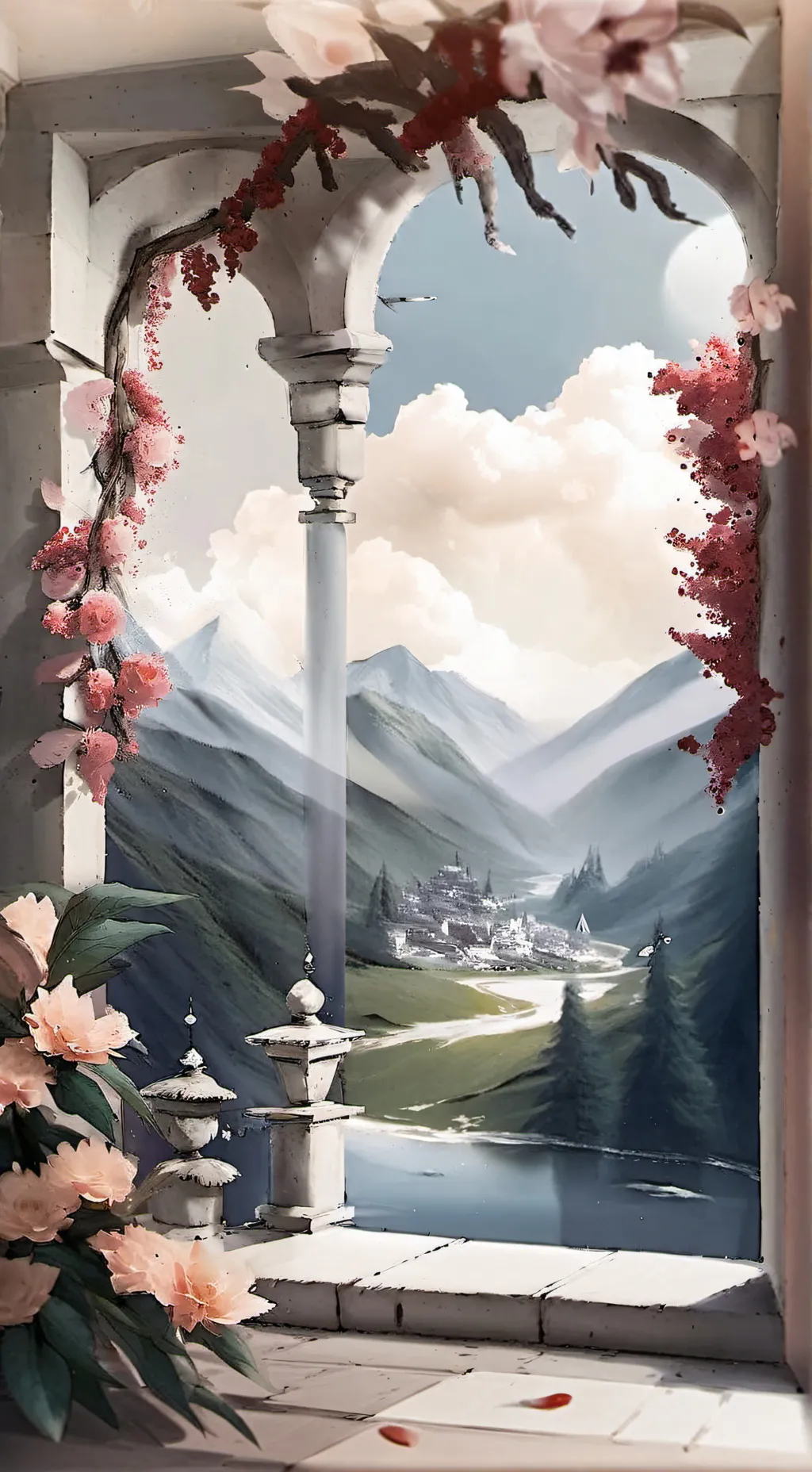 ai character: Sprunki valentines background