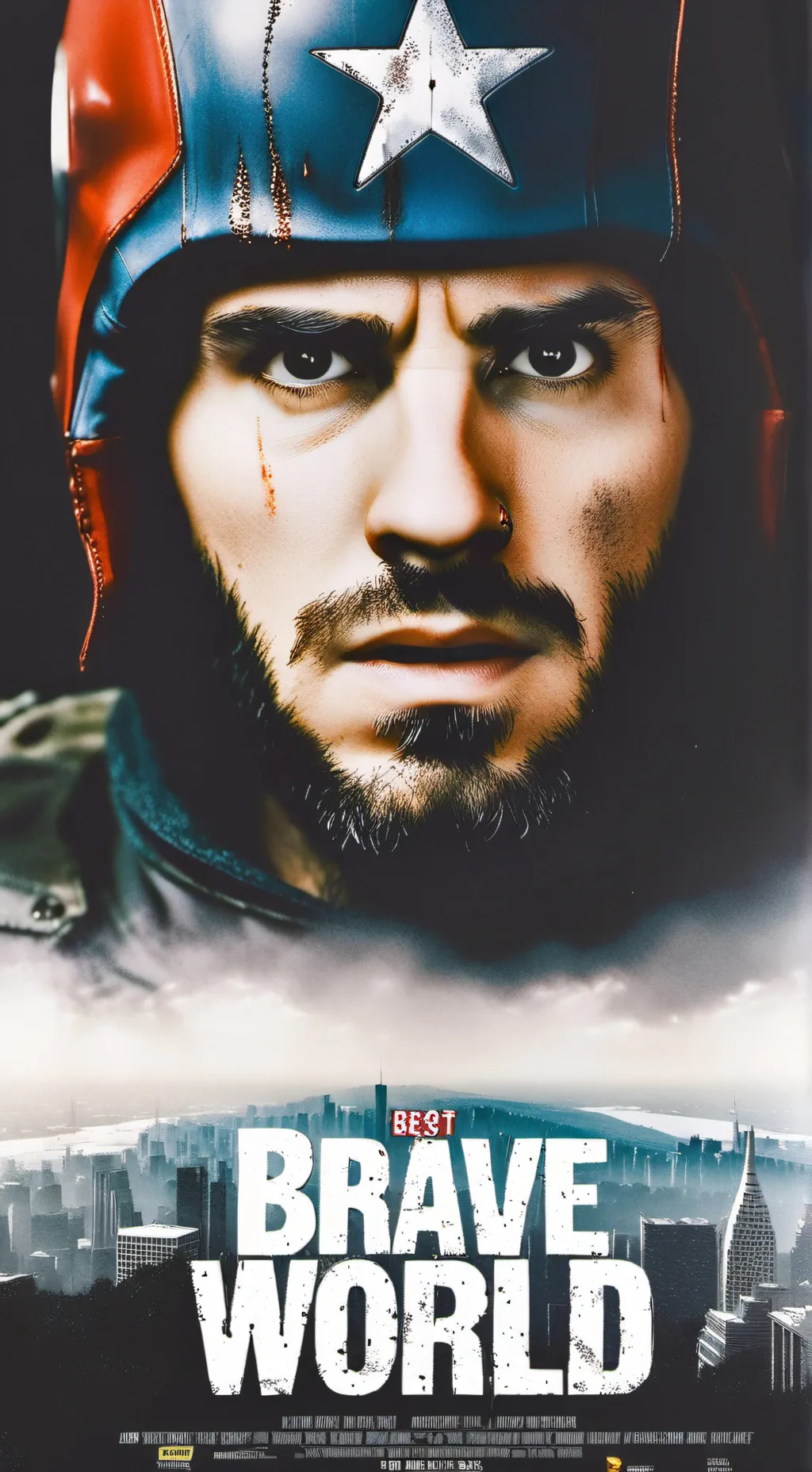 ai character: caption America 4 background