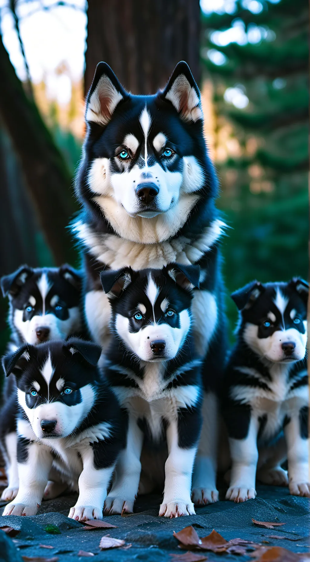 ai character: snow background