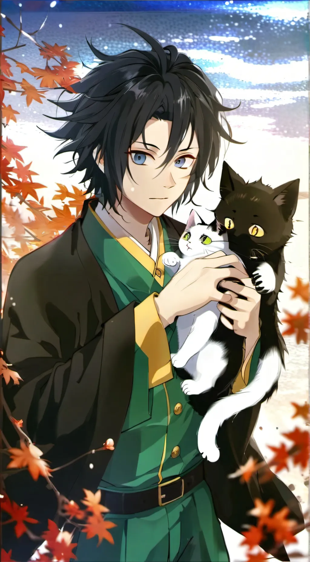 ai character: °•☆tomioka☆•° background