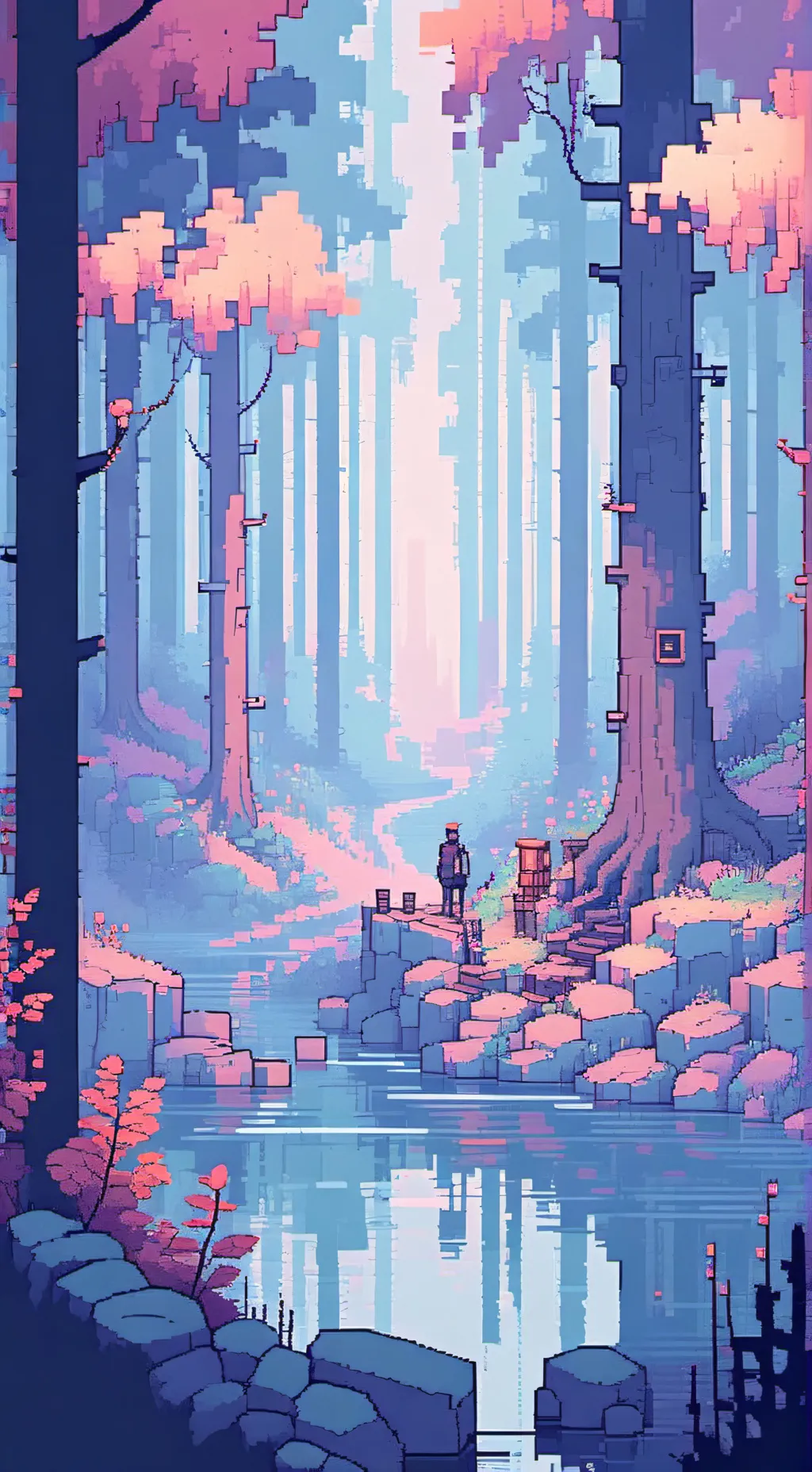 ai character: JJK forest trip background