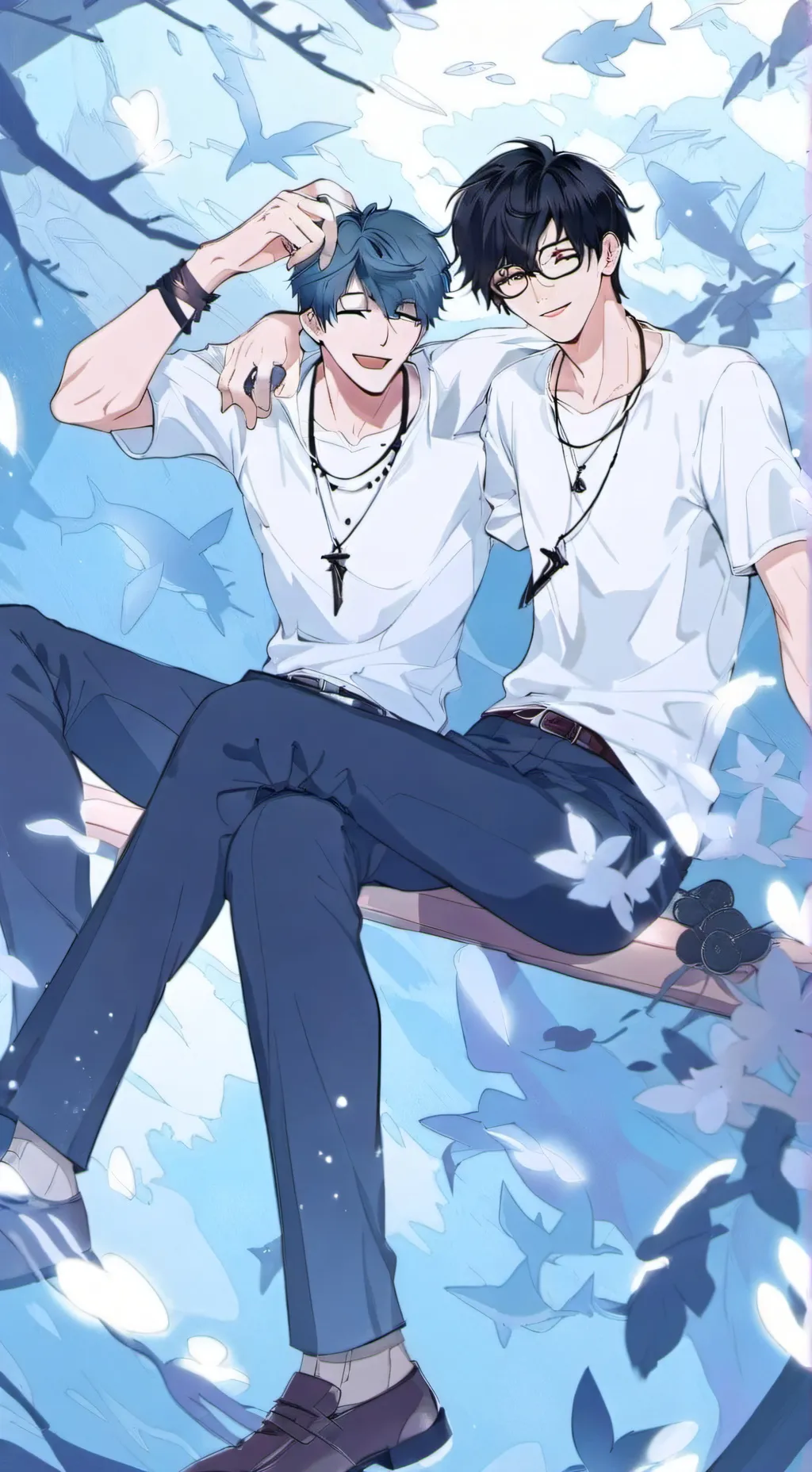 ai character: Tommy e George  background