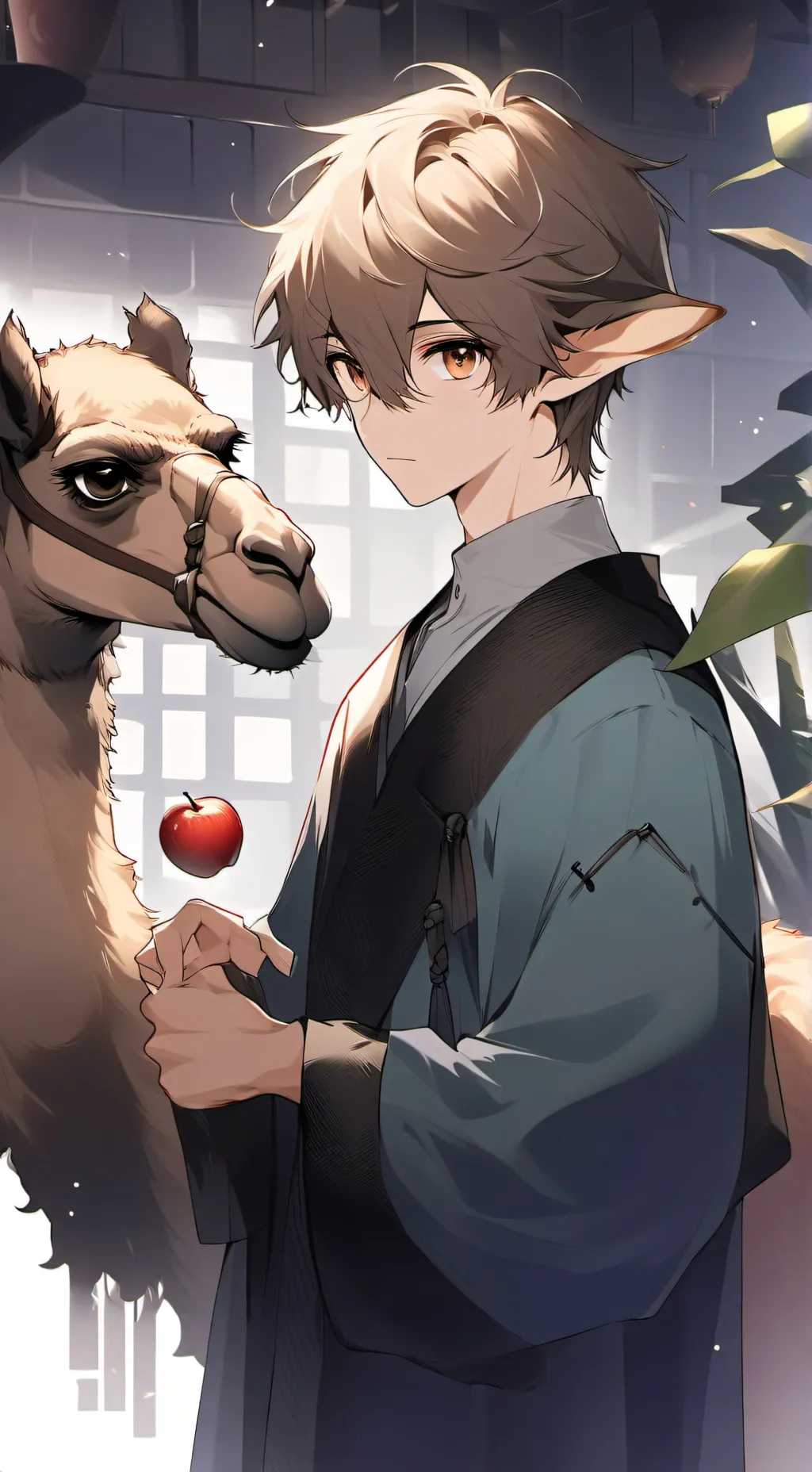 ai character: Caramel Desert Wanderer background