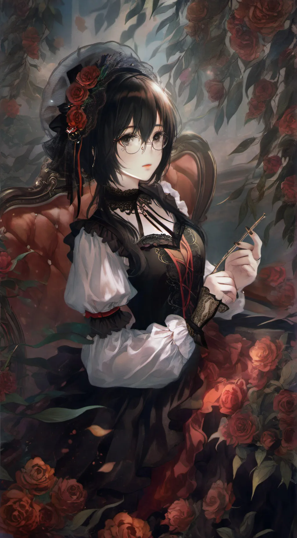 ai character: ❤️‍🔥🥀🌹Nyvi 🌹🥀❤️‍🔥 background