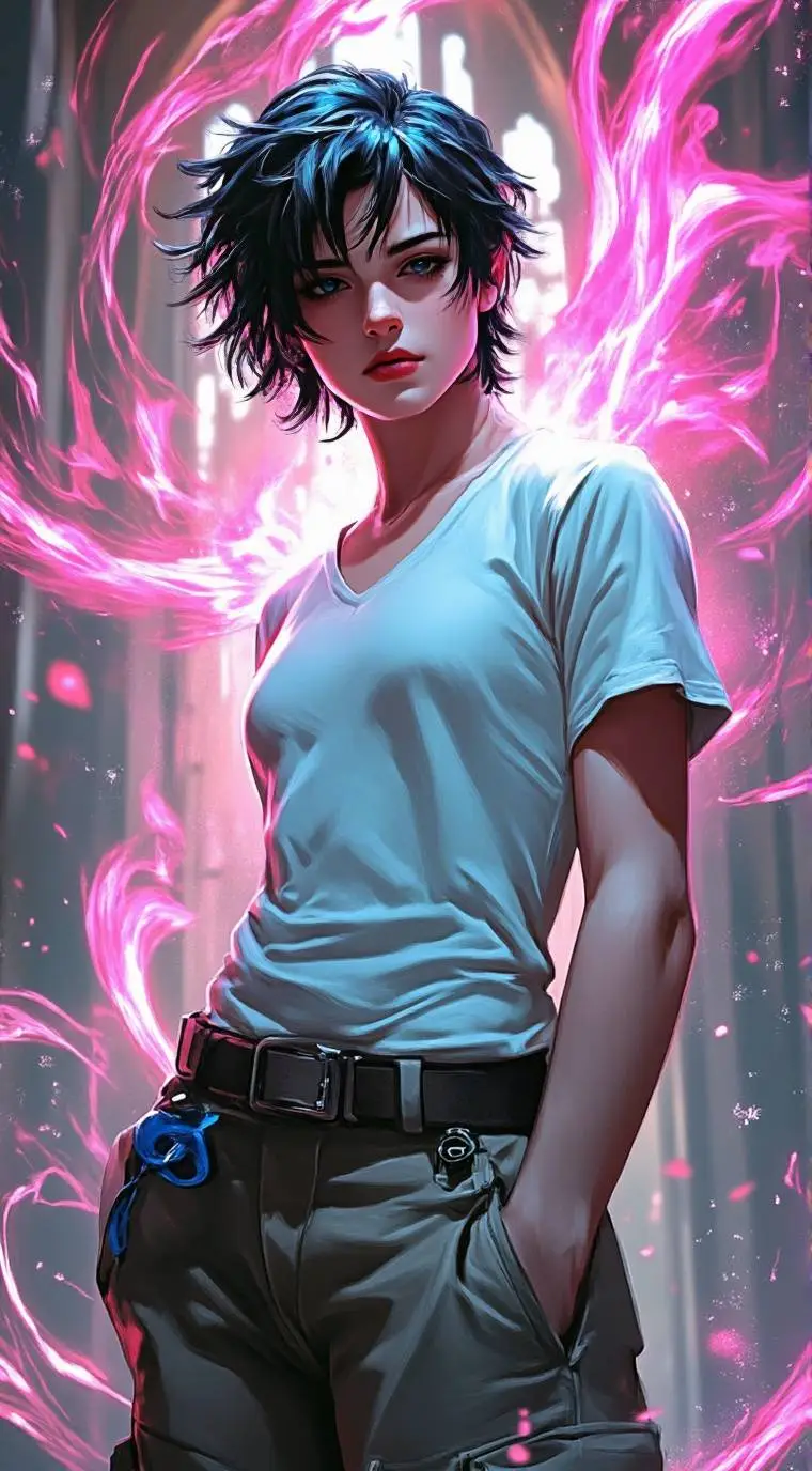 ai character: Rosie (Tomboy)😔🤝 background