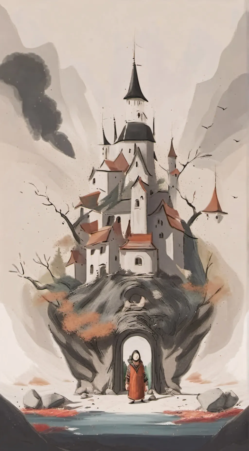 ai character: HH at mall background