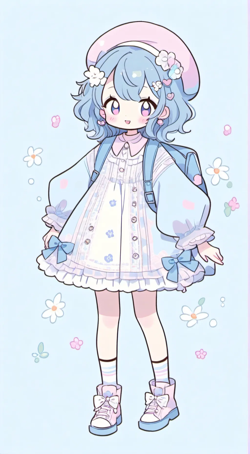 ai character: four BFDI background