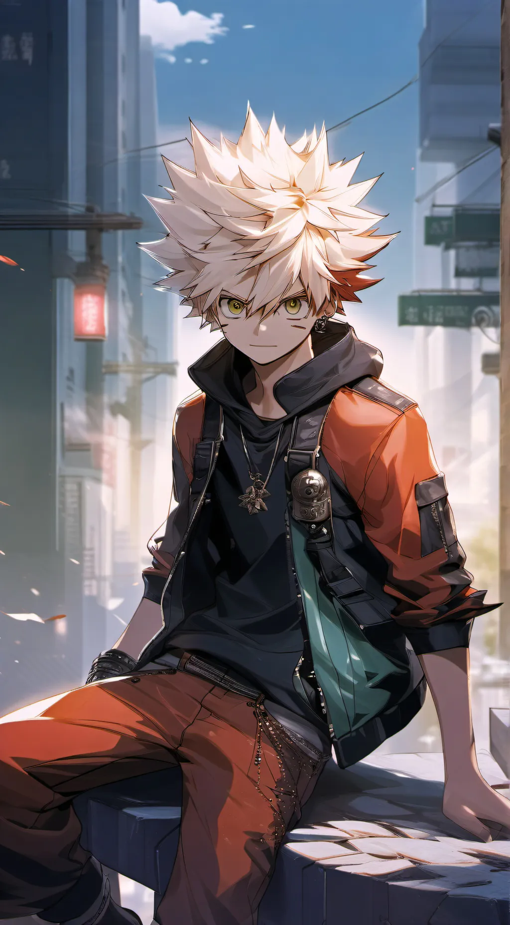 ai character: Bakugo  background