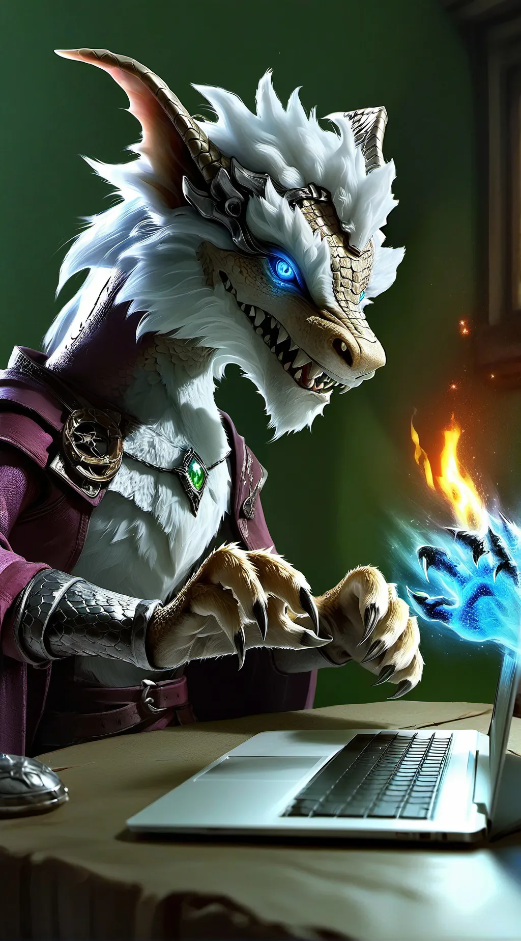 ai character: Whiskers McFluffington background