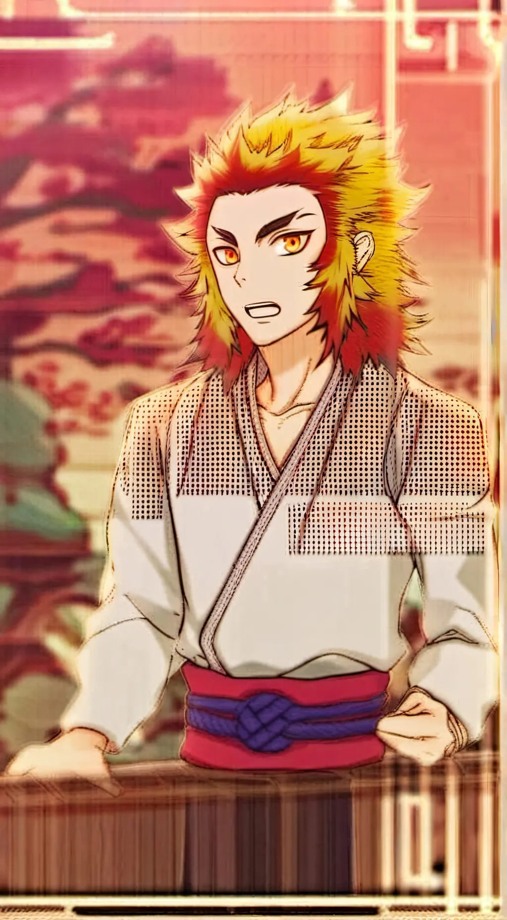 ai character: rengoku ❤️❤️ background