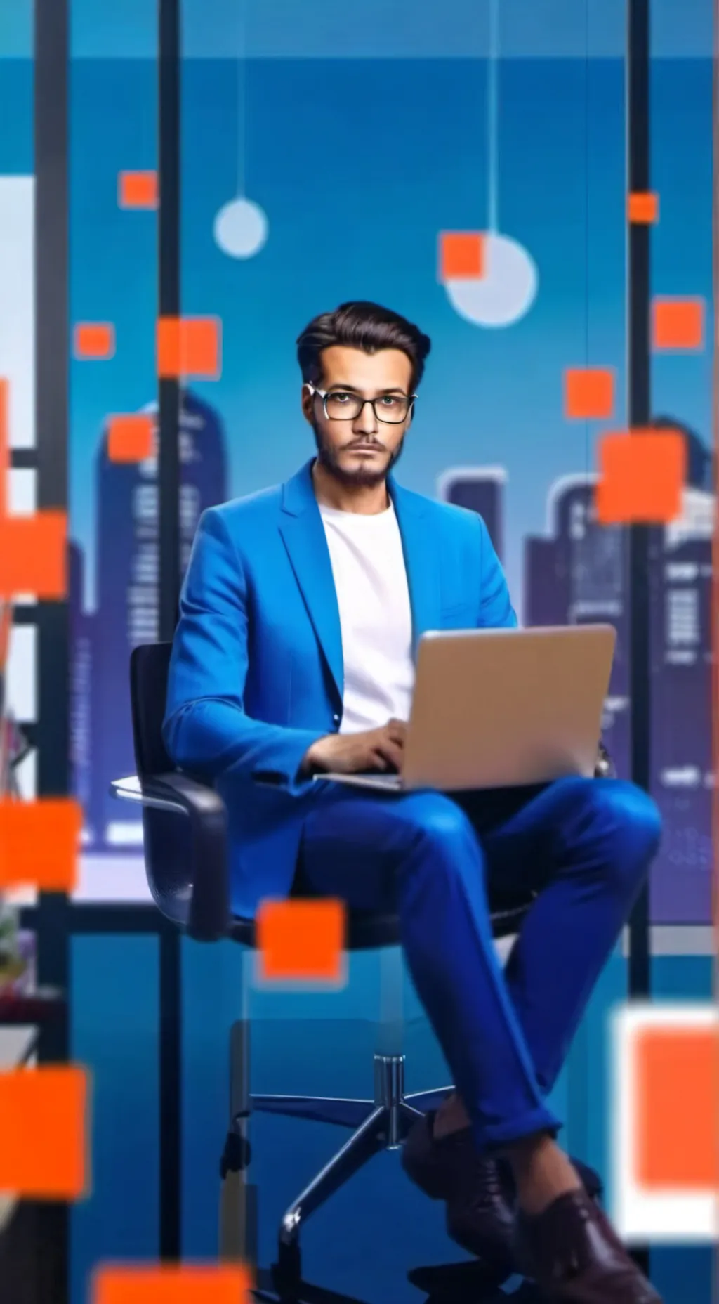 ai character: Digital Health Tycoon background