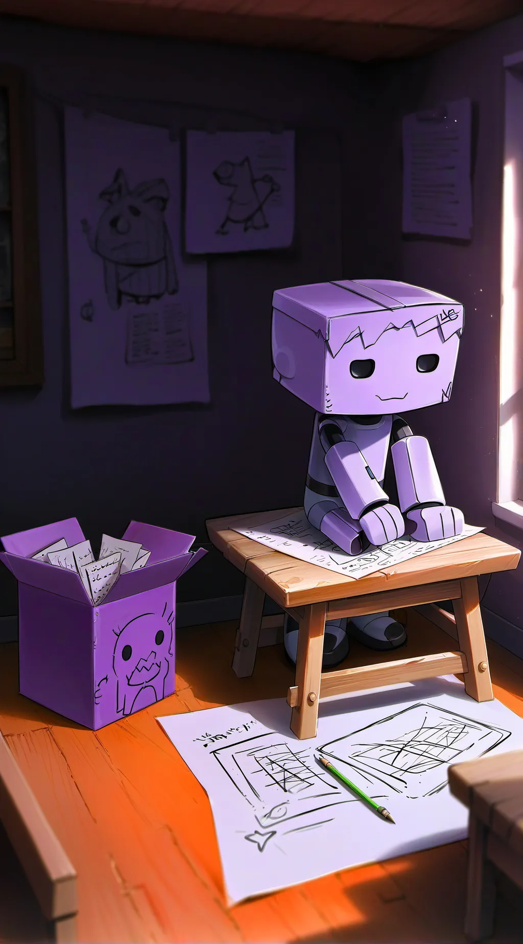 ai character: Suggestion box background