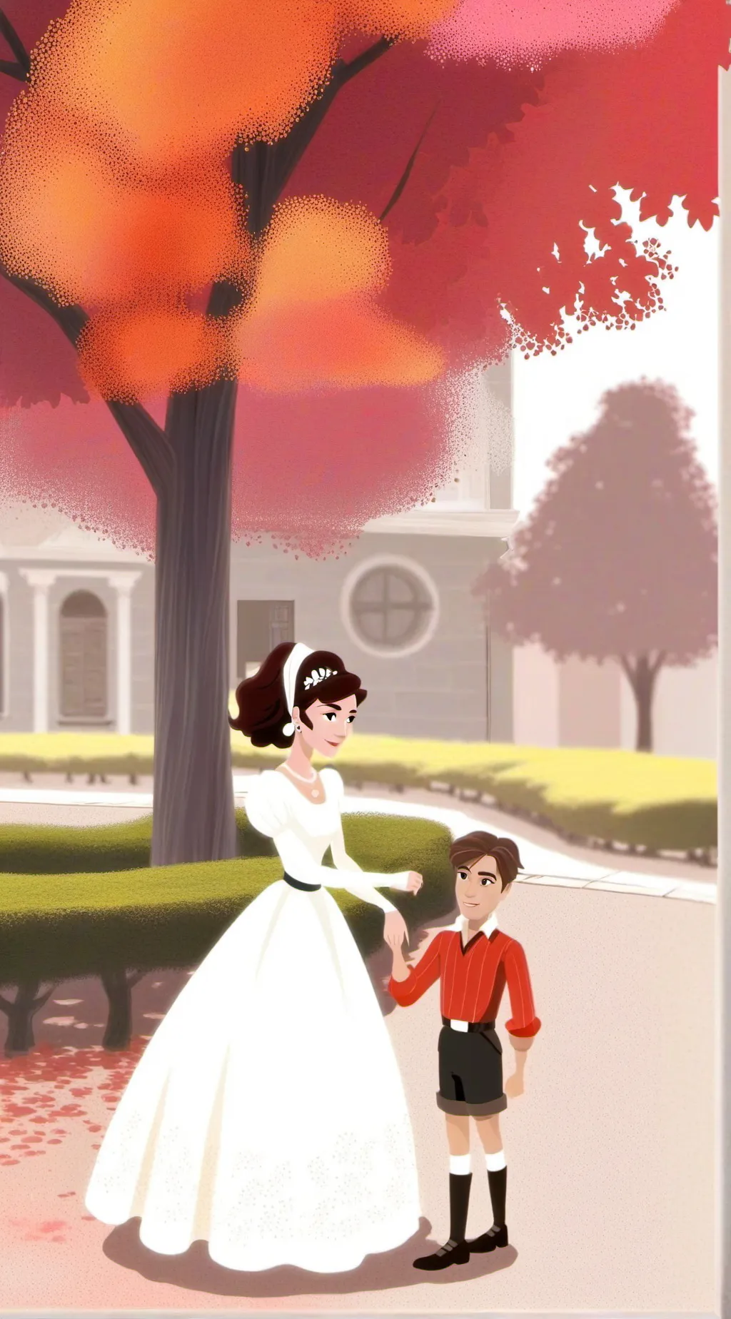 ai character: wedding day background