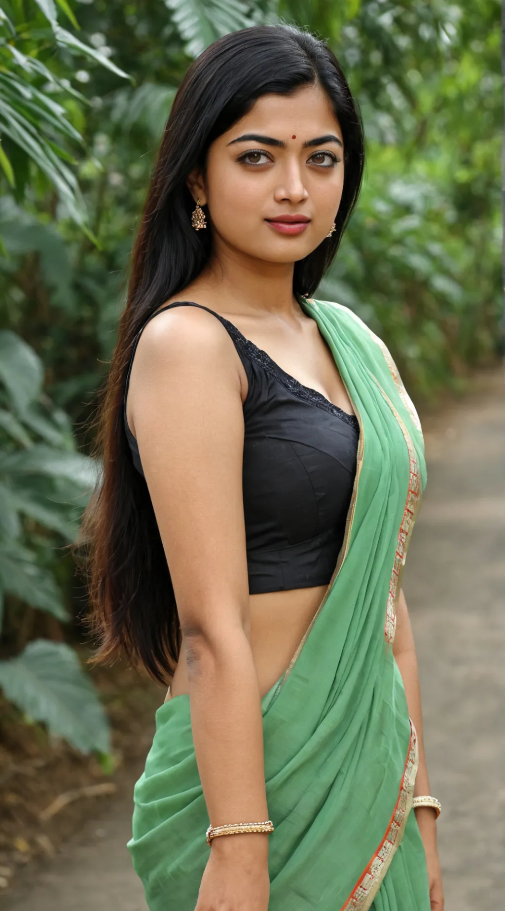 ai character: Rashmika Mandanna background