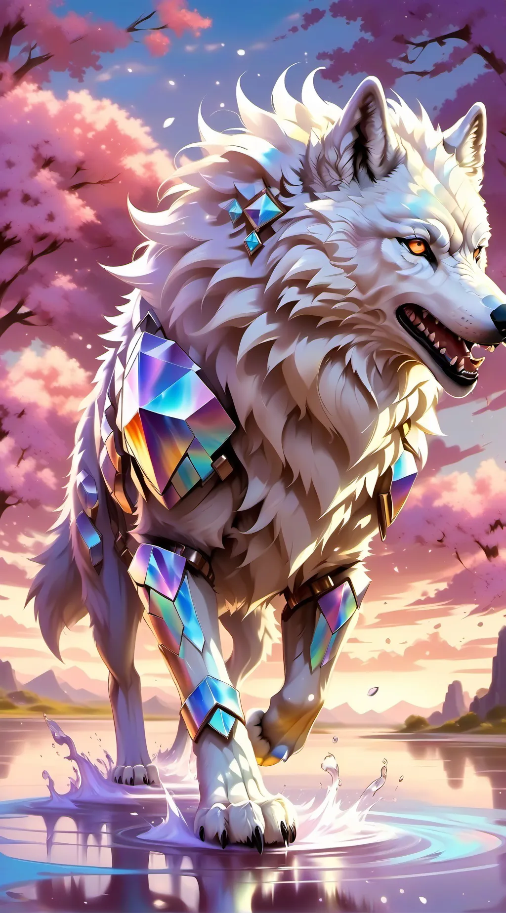 ai character: baby wolf vampire background