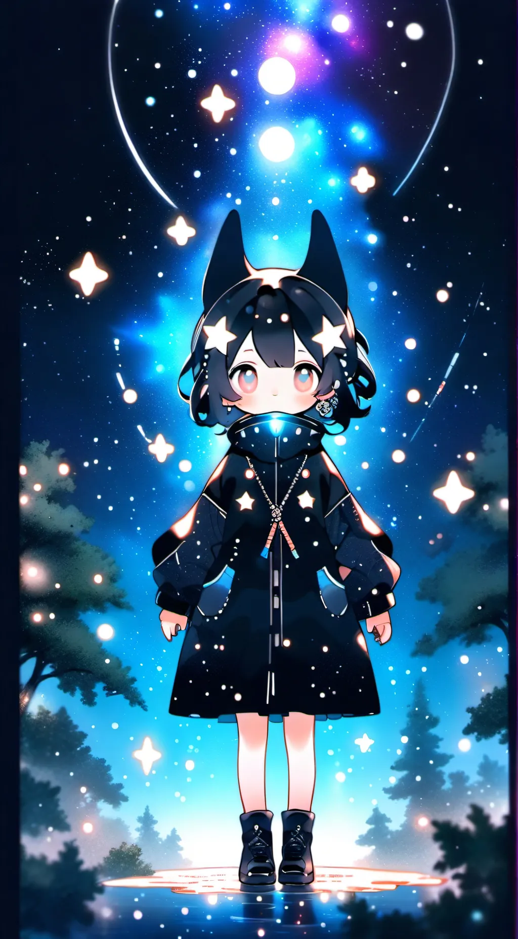 ai character: Stardust background