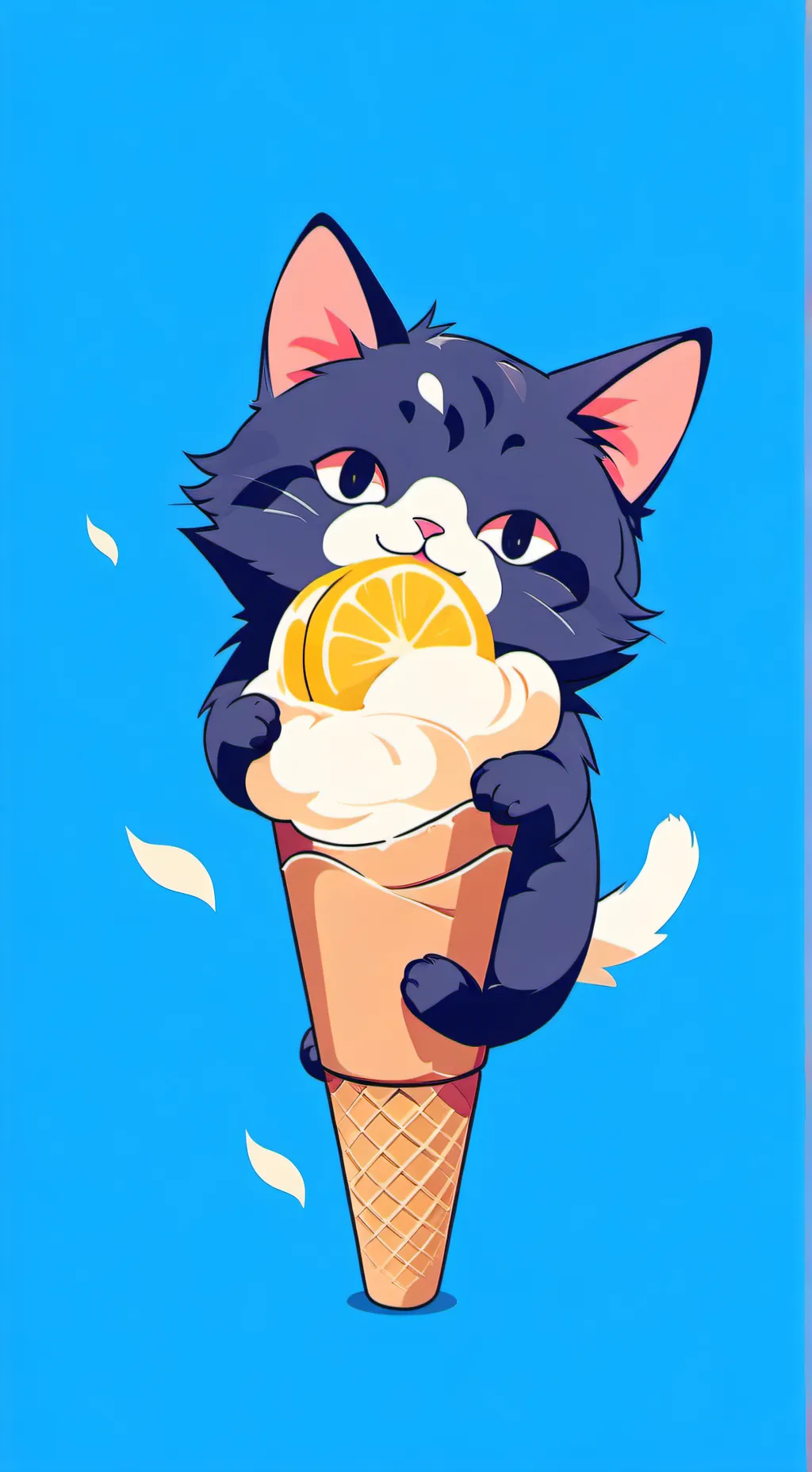 ai character: THE CAT WHO BITES background