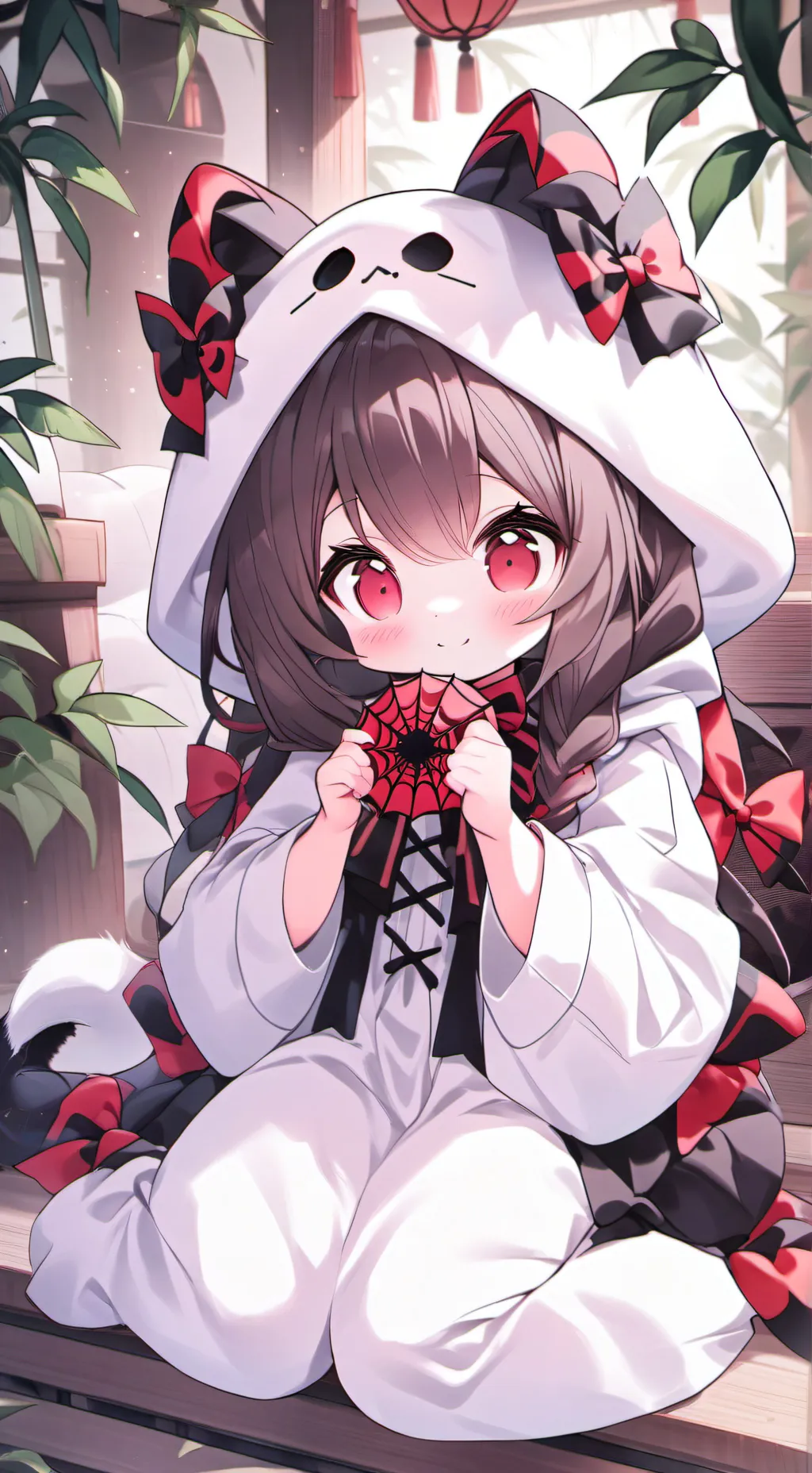 ai character: Furry Spider Spiri background