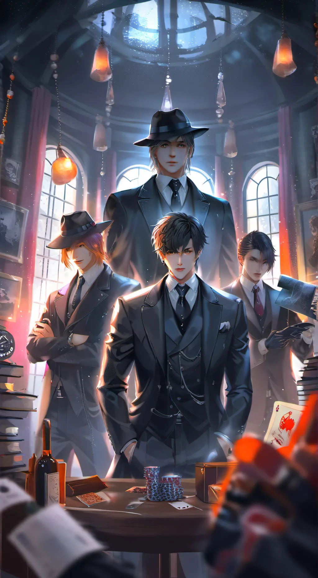 ai character: James and midnight background