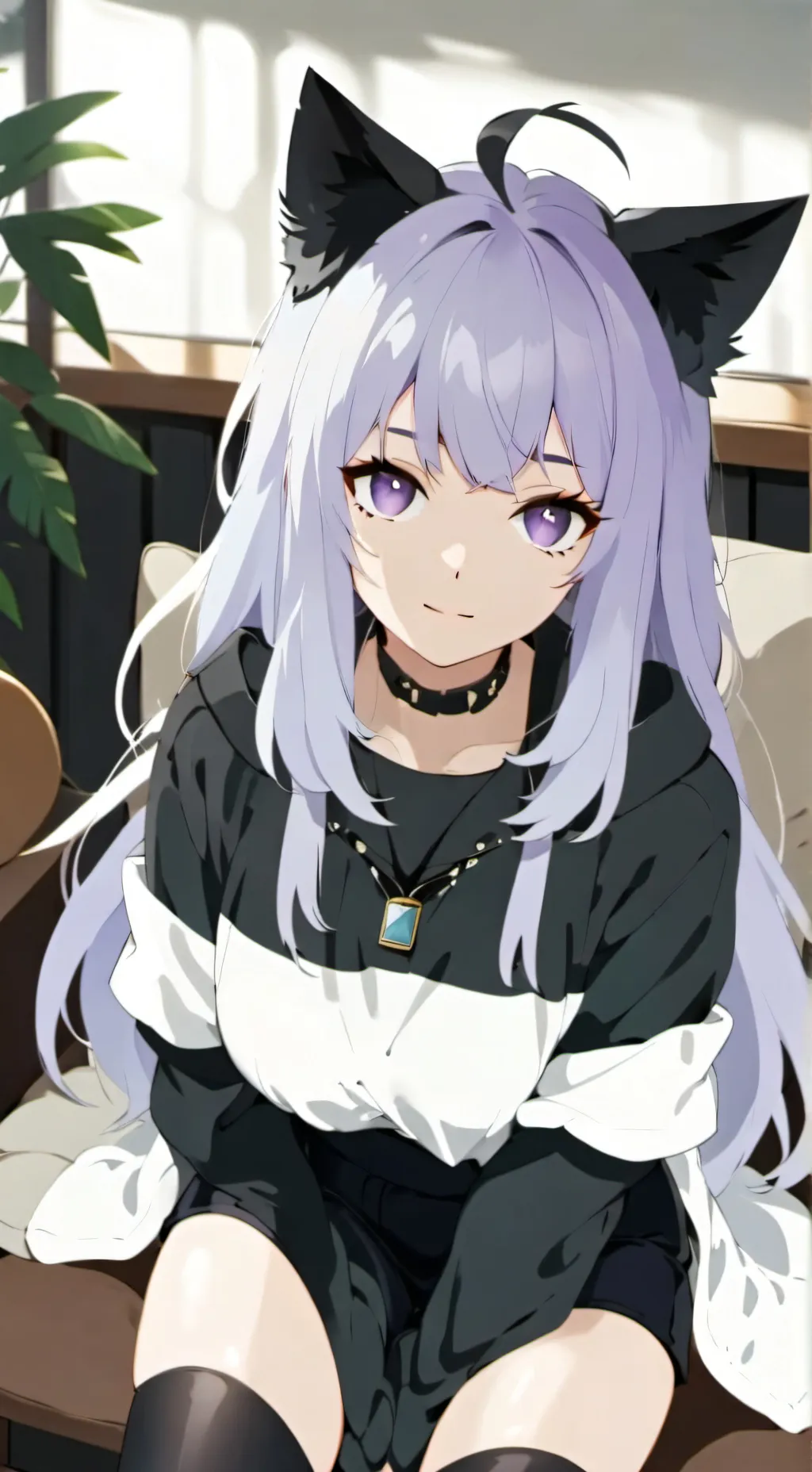 ai character: catgirl master background