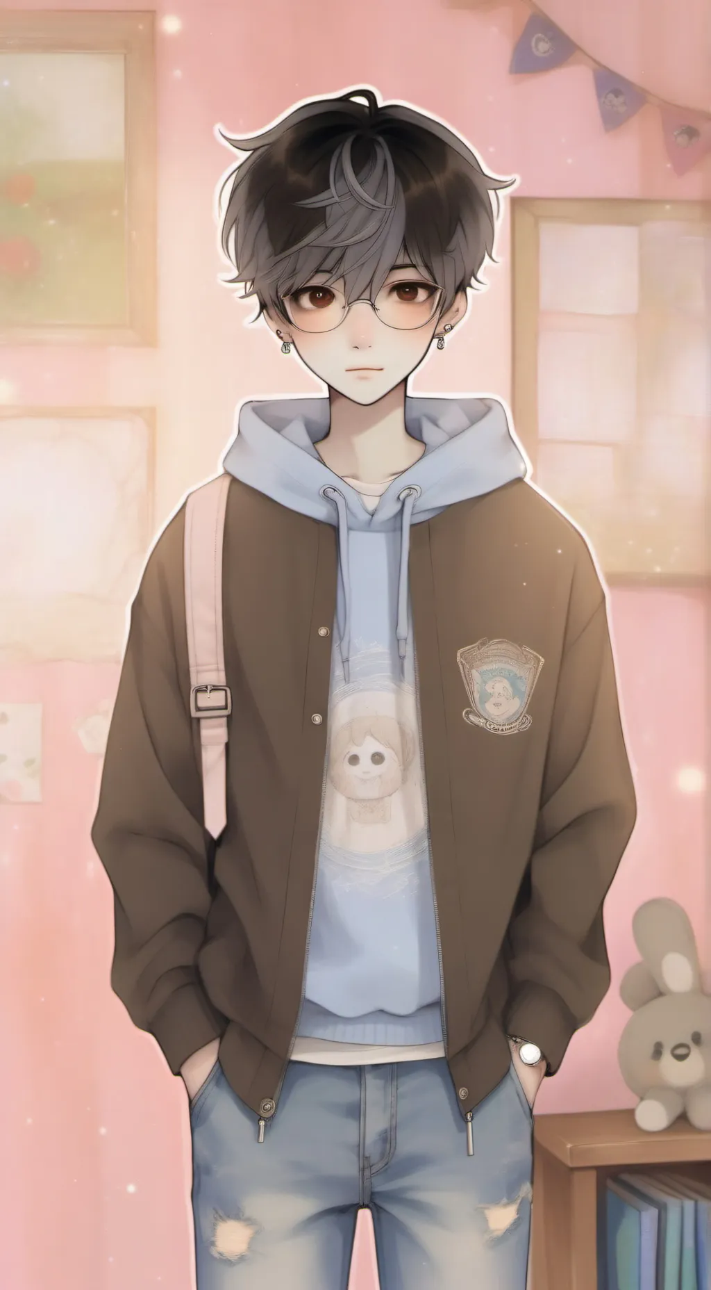 ai character: jack cool student  background