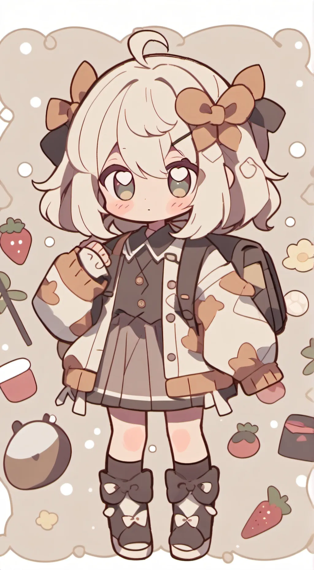 ai character: niña ramdom background